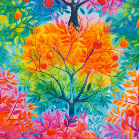 canvas fabric - apple tree 210 g/m²