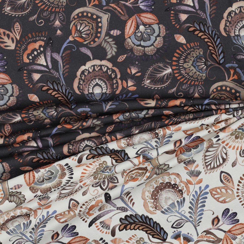 Tissu canvas - motif oriental 225 g/m²