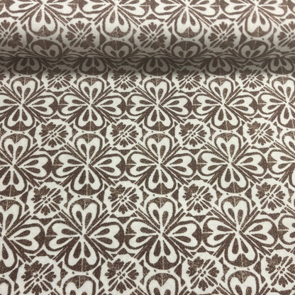 Kanvas audums-brūns raksts 225 g/m²