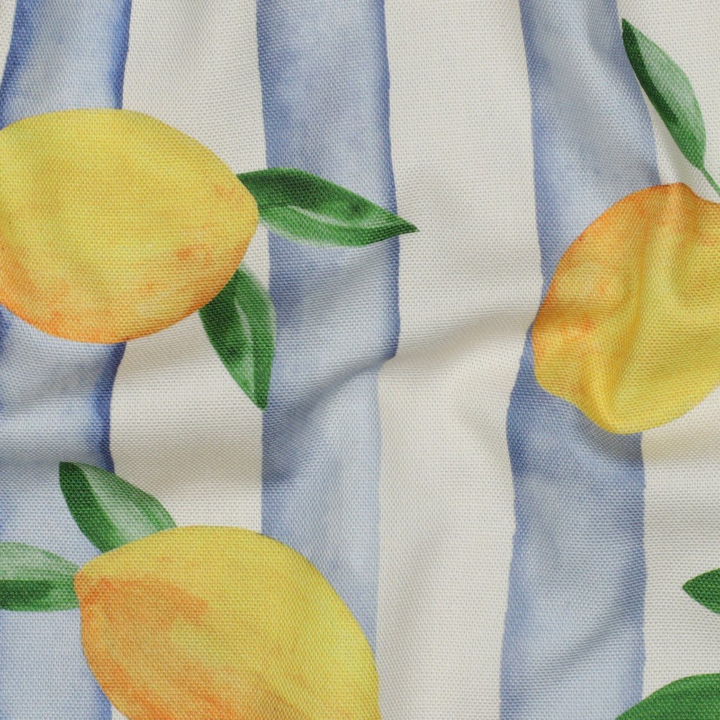 Image avec tissu canvas - citrons 210 g/m² – disponible chez Šarlotes audumi