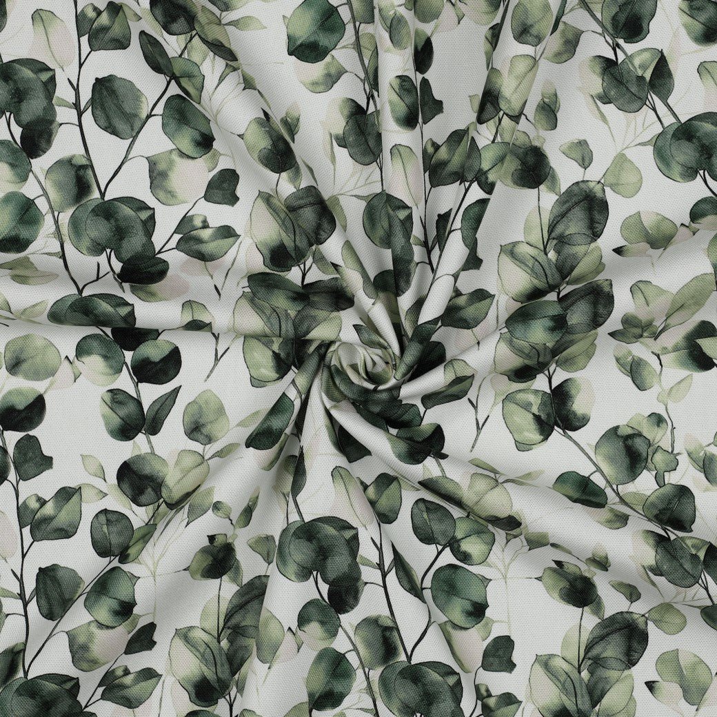 Image de tissu canvas - eucalyptus 210 g/m² – disponible chez Šarlotes audumi