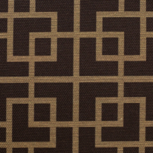 Canvas fabric - geometric pattern on a brown background 220 g/m²