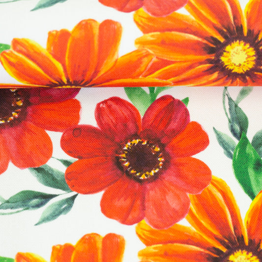 Canvas fabric - marigolds 210 g/m²