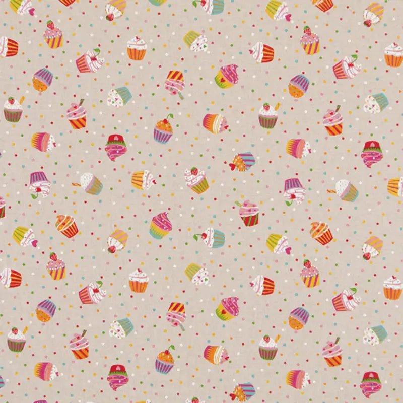 Image de toile à motifs cupcakes 200 g/m² – disponible chez Šarlotes audumi