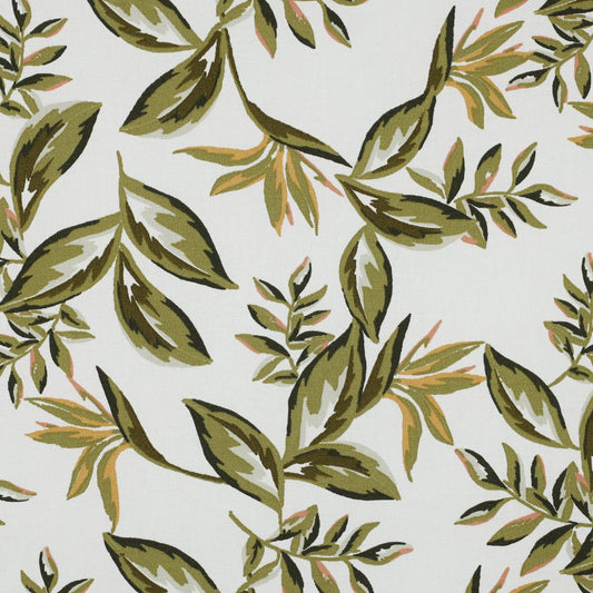 Canvas fabric - leaves on a white background 225 g/m² (Copy)
