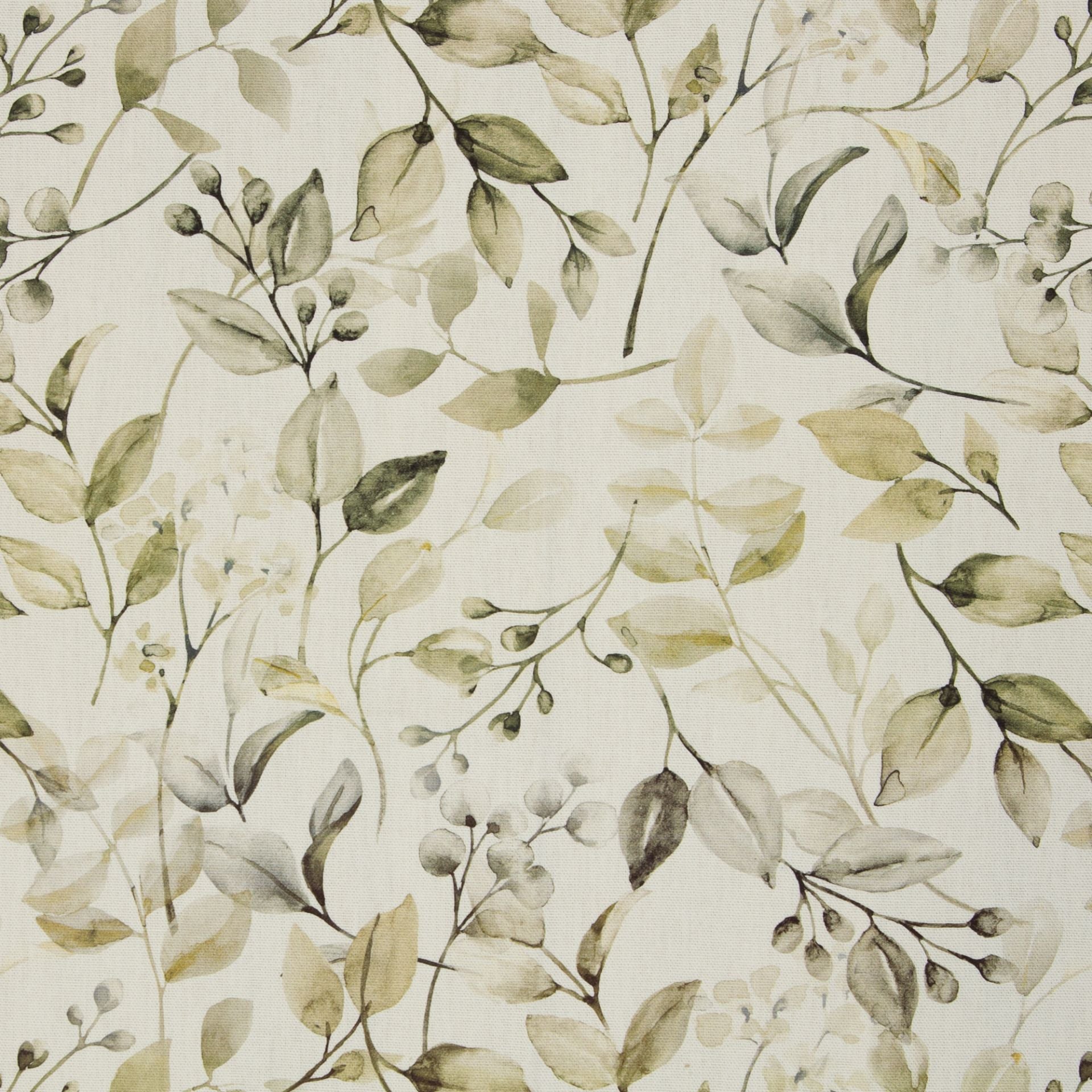 Tissu canvas - branches d'olivier 220 g/m²
