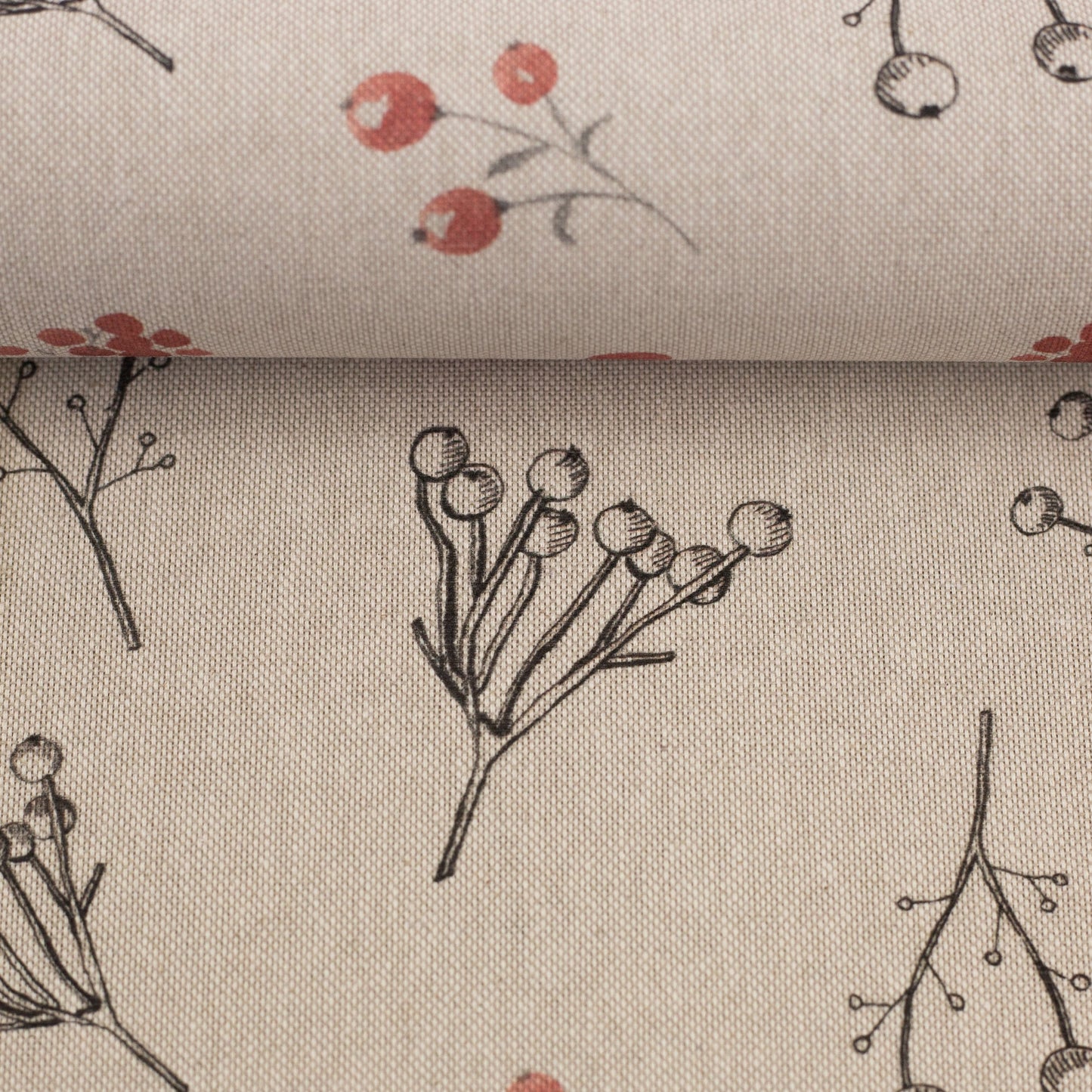 Image de tissu canvas à motifs de piliers 200 g/m² – disponible chez Šarlotes audumi