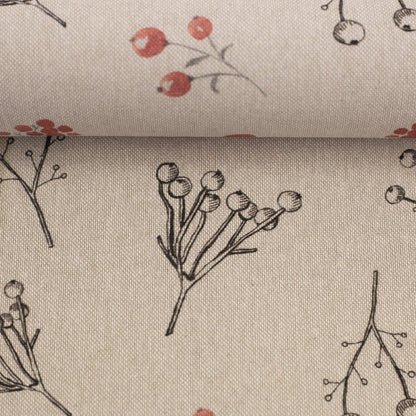 Image de tissu canvas à motifs de piliers 200 g/m² – disponible chez Šarlotes audumi