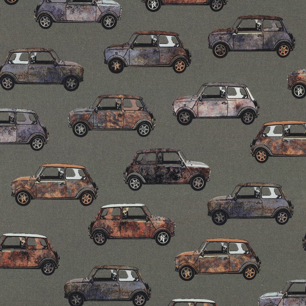 Image avec tissu canvas - voiture rétro 225 g/m² – disponible chez Šarlotes audumi