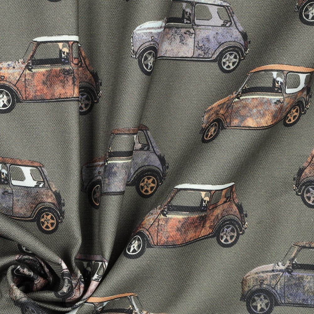 Tissu canvas voiture rétro 225 g/m² – disponible chez Šarlotes audumi