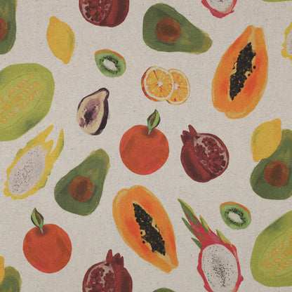 Image avec tissu canvas - fruits tropicaux 220 g/m² – disponible chez Šarlotes audumi