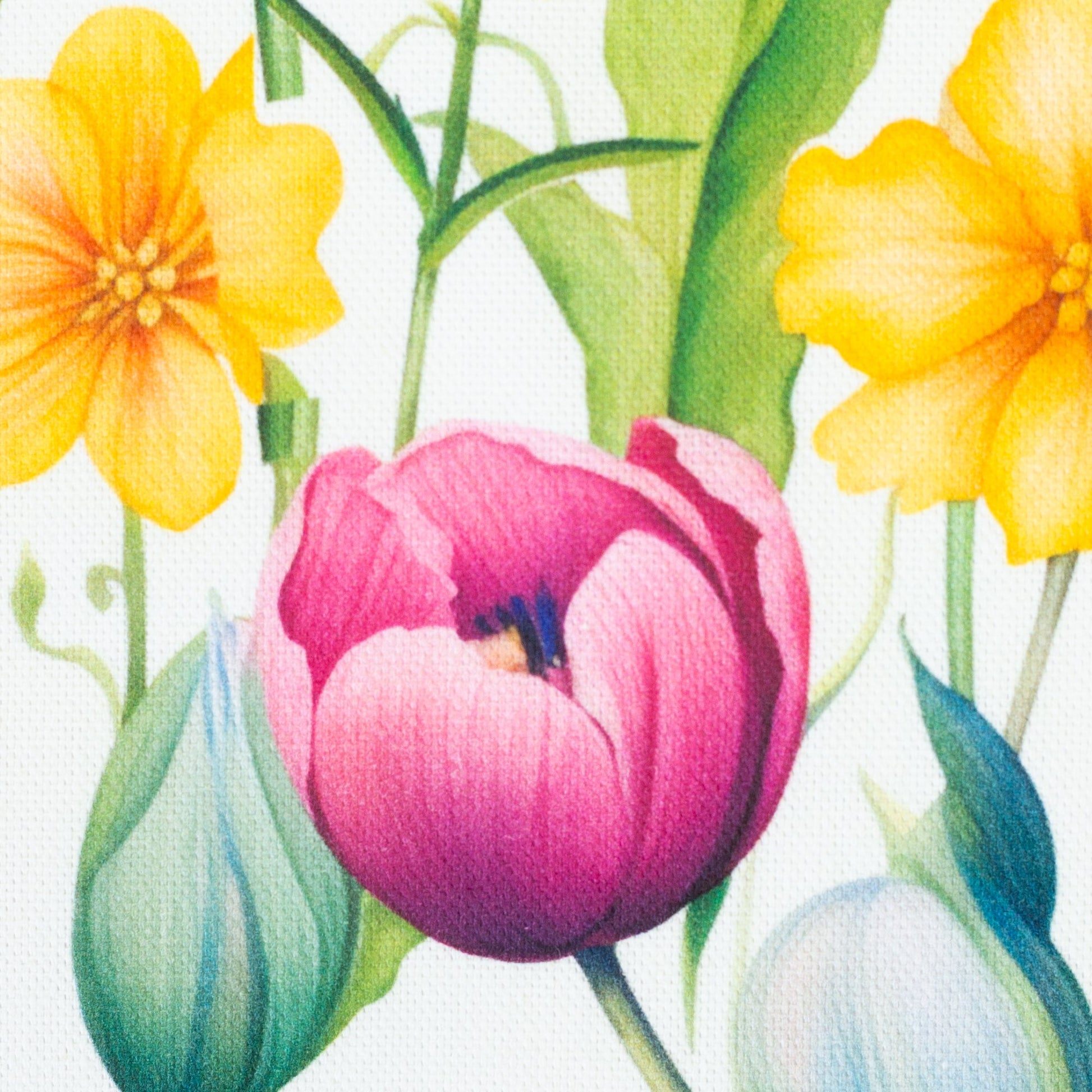 Tissu canvas - tulipes 210 g/m²