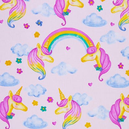 Canvas fabric - unicorns 200 g/m²