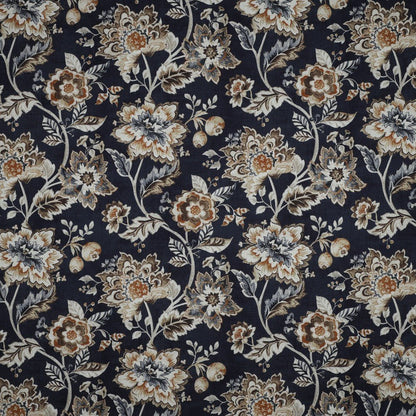 Image de toile canvas à fleurs sur fond bleu foncé 190 g/m² – disponible chez Šarlotes audumi
