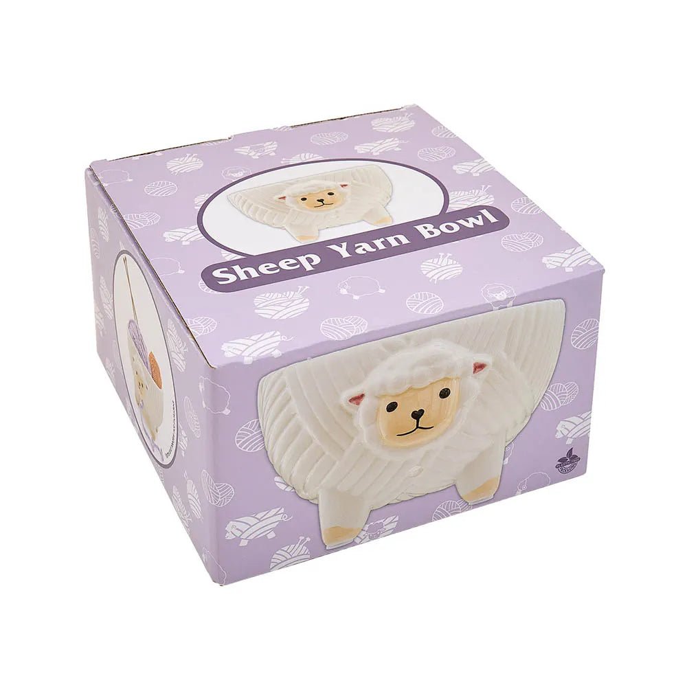 Image d’un bol à laine en céramique, mouton, blanc Sew Tasty – disponible chez Charlotte Tissus