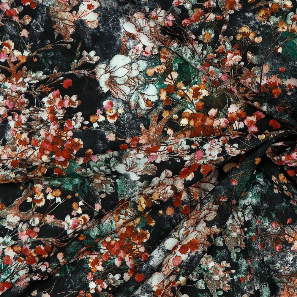 Image of dress fabric with elastane - mottled pattern 80 g/m² – available at Šarlotes audumi