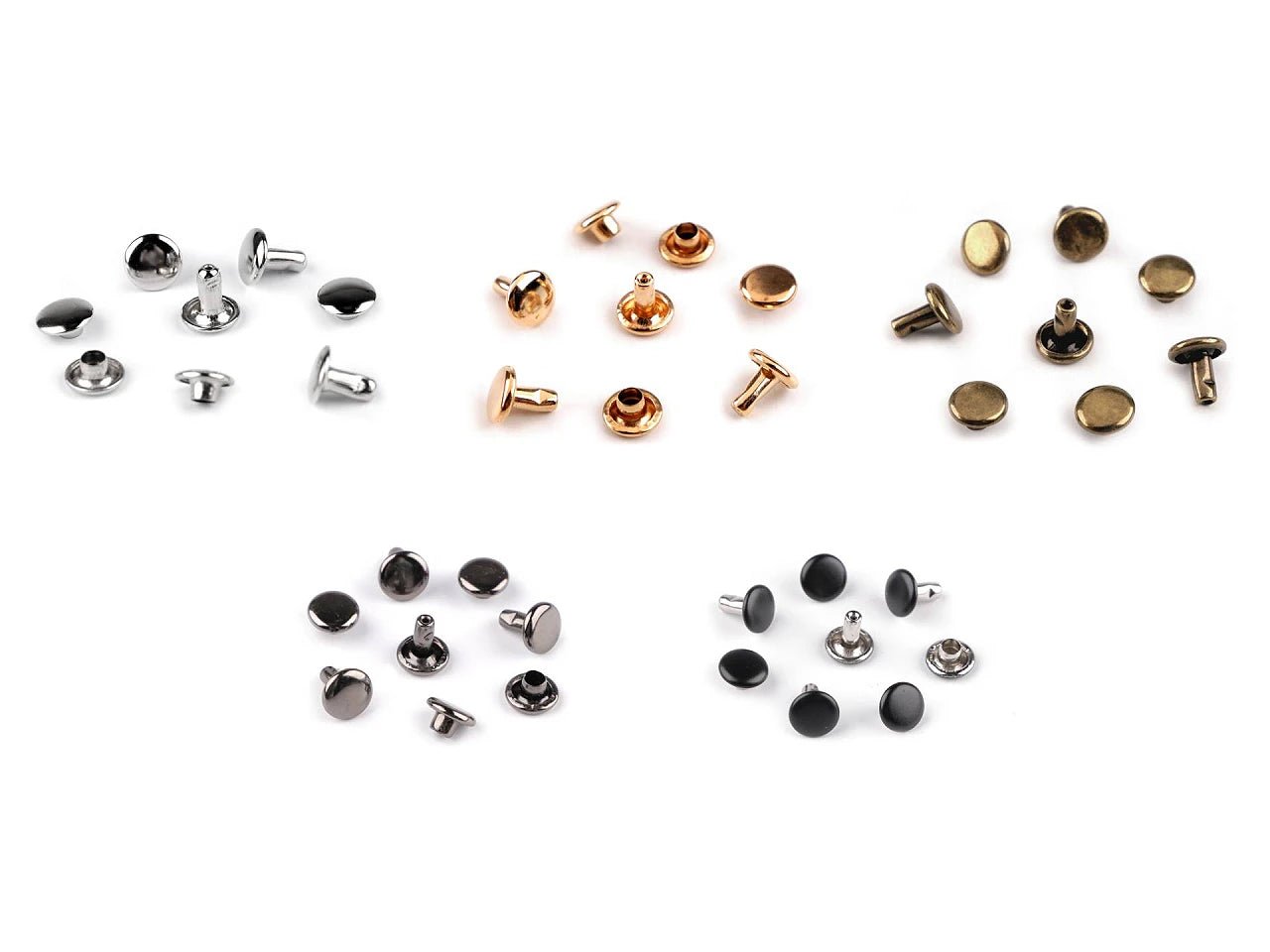 Rivets métalliques double face Ø8 mm - (100 pcs)