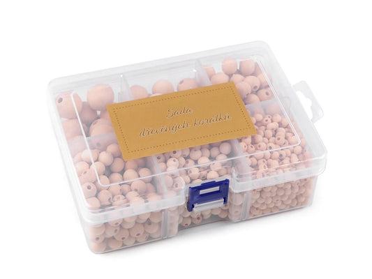 alt
Wooden bead set in a box | Ø 6–20 mm | 1100 pcs.