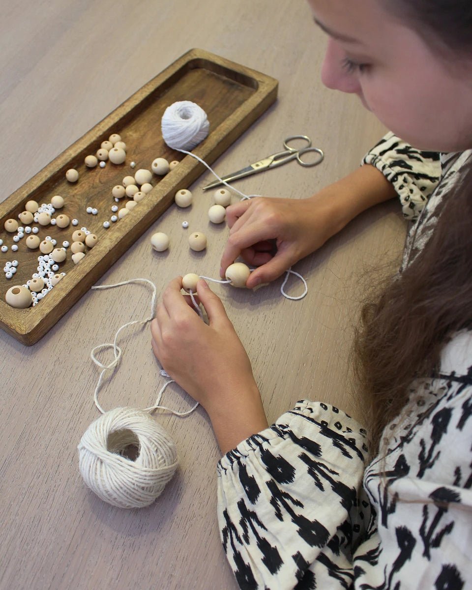 Set de perles en bois en boîte |Ø 6–20 mm | 1100 pièces