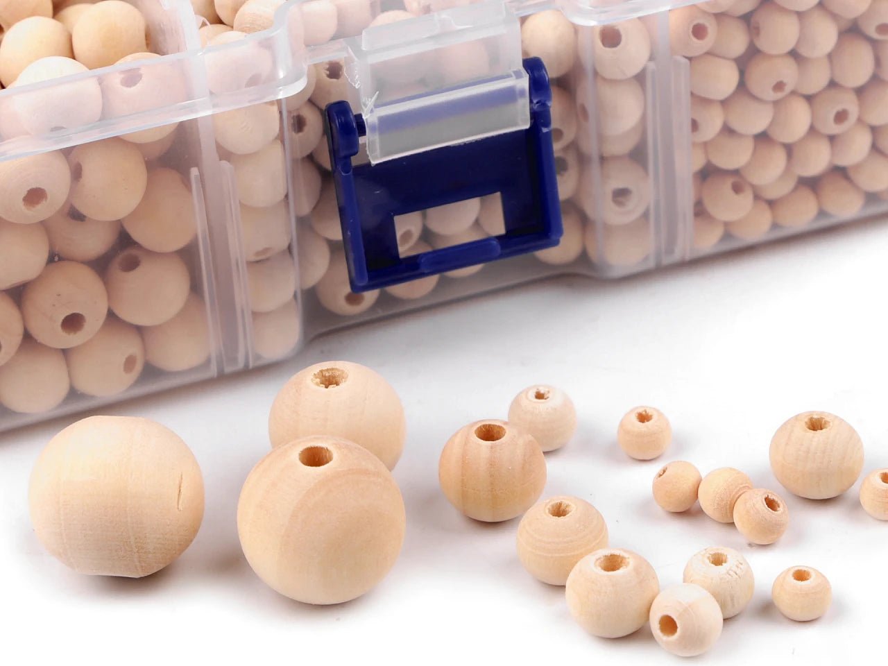 Coffret de perles en bois | Ø 6–20 mm | 1100 pièces