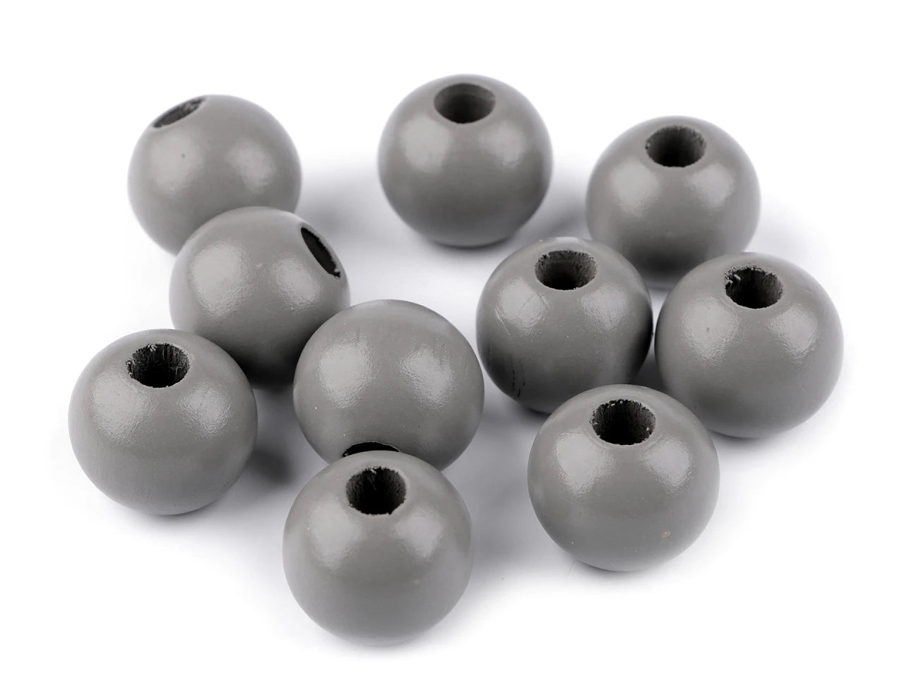 Perles en bois Ø 25 m, 10 pièces | teintes variées