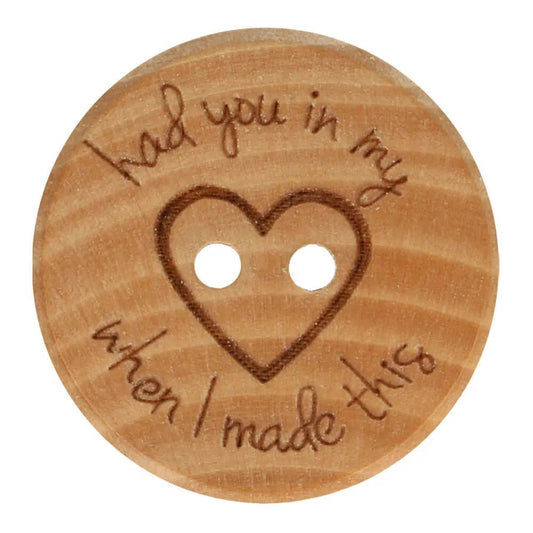 Boutons en bois 20 mm - Had you in my heart when i made this