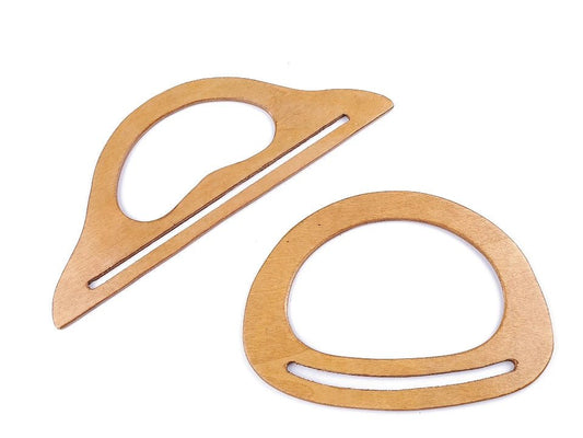 Poignées en bois pour sacs | 2 pièces | 14.5–21 cm