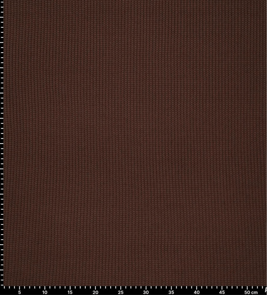 Image de tricot en coton, ton chocolat 500 g/m² – disponible chez Šarlotes audumi