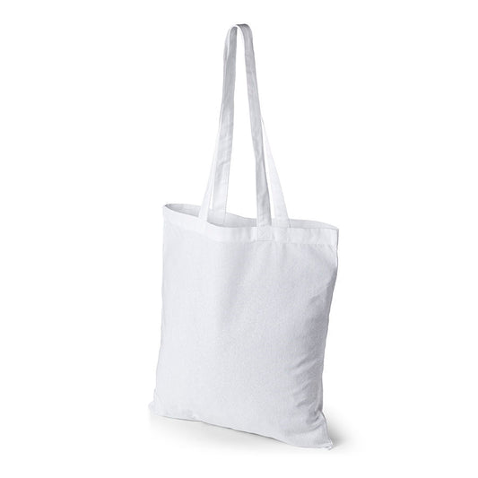 Image avec sac en tissu de coton à longues anses 38 x 42 cm 140 g/m² - blanc – disponible chez Šarlotes audumi