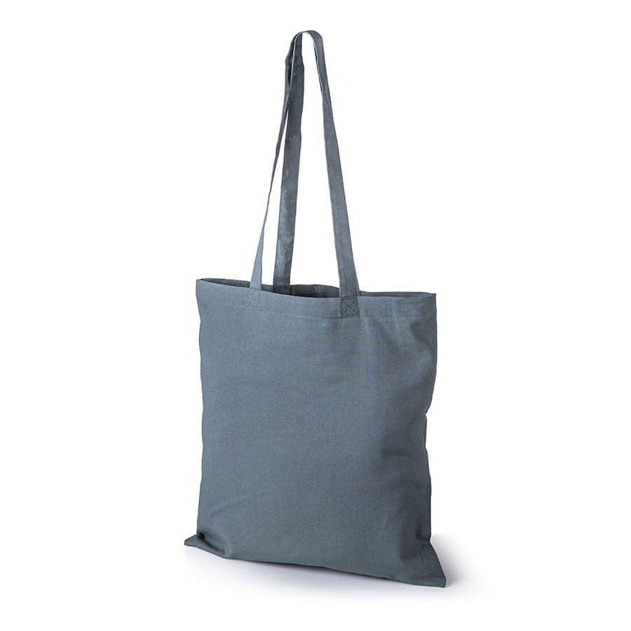 Sac en tissu de coton à longues anses 38 x 42 cm 140 g/m² - gris – disponible chez Šarlotes audumi