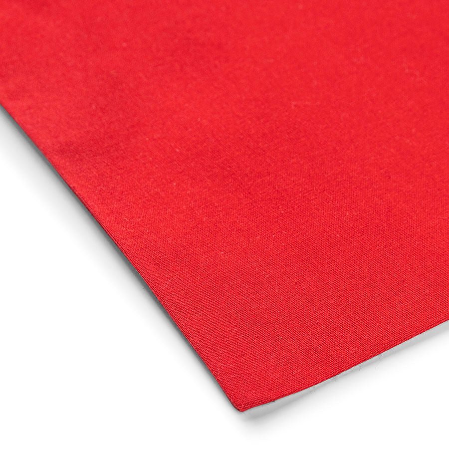 Image avec sac en tissu coton à longues poignées 38 x 42 cm 140 g/m² - rouge – disponible chez Šarlotes audumi