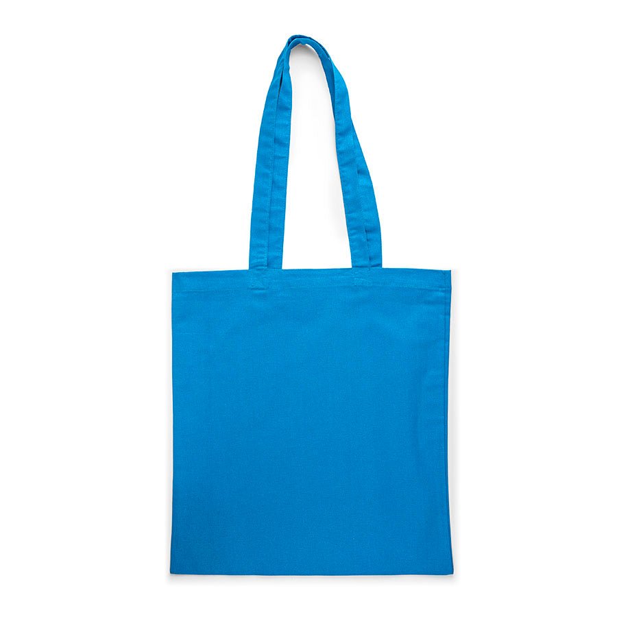 Sac en tissu en coton à longues anses 38 x 42 cm 140 g/m² - turquoise – disponible chez Šarlotes audumi