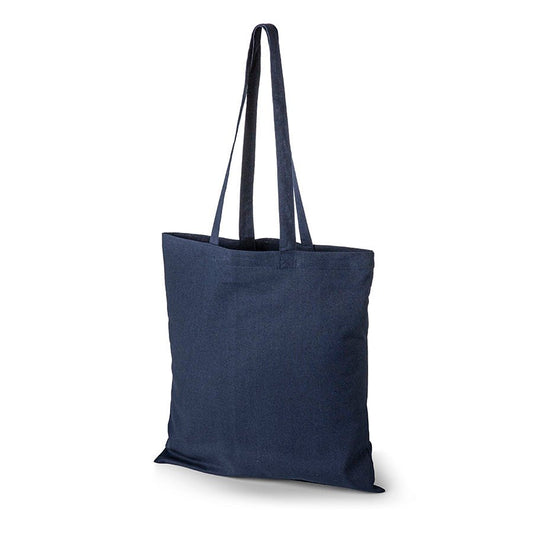 Sac en tissu coton à longues anses 38 x 42 cm 140 g/m² - bleu foncé – disponible chez Šarlotes audumi