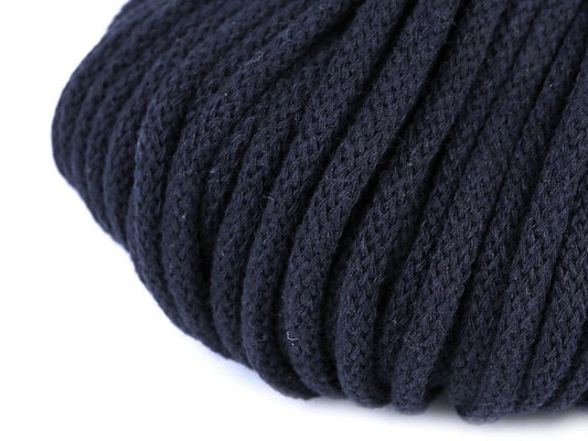 Corde en coton 5 mm (bobine de 50 m) - bleu foncé