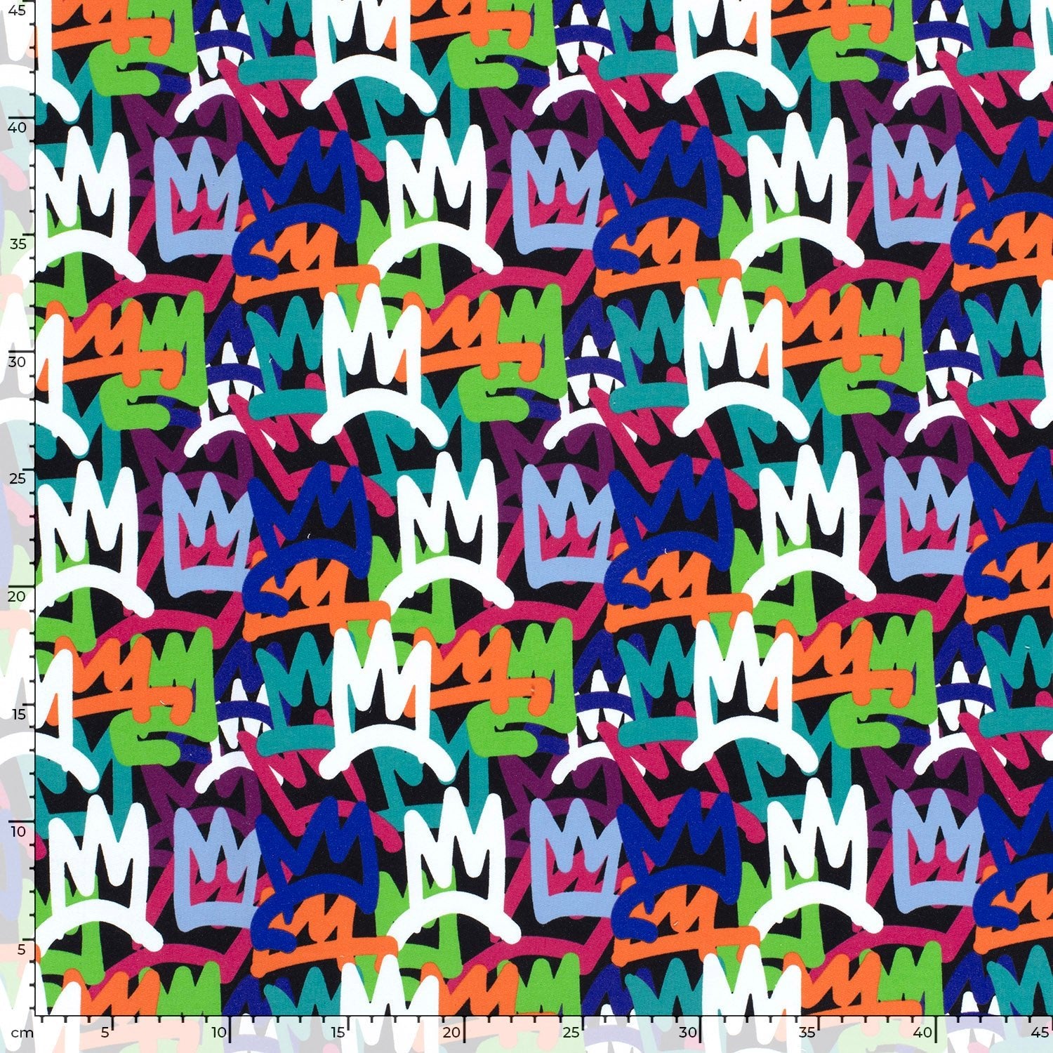 Cotton loopback jersey - abstract patterns 260 g/m²