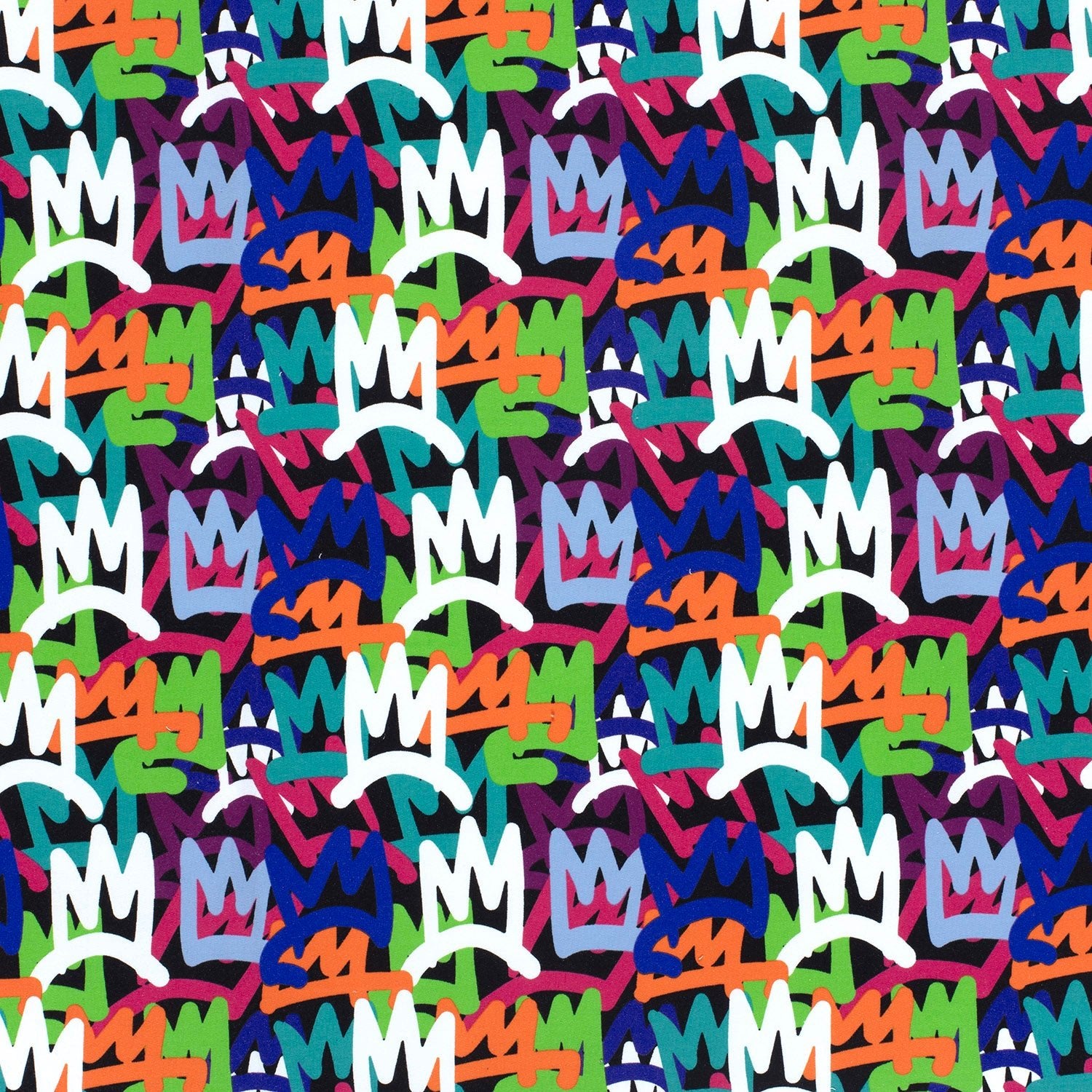 Cotton loopback jersey - abstract patterns 260 g/m²