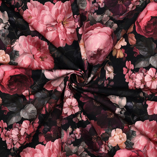 Image de maille bouclette en coton avec isolation, pivoine, 250 g/m² – disponible chez Šarlotes audumi