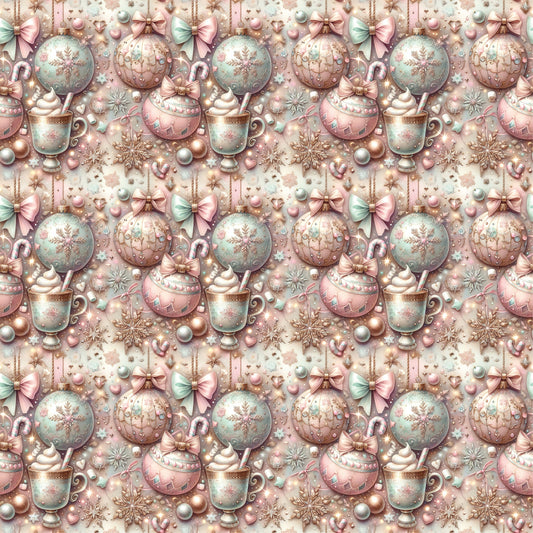 Image de maille bouclette en coton molletonnée – Doux moment de Noël, disponible en ligne chez Šarlotes audumi