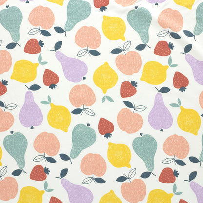 Image de jersey bouclette en coton - fruits 250 g/m² – disponible chez Šarlotes audumi