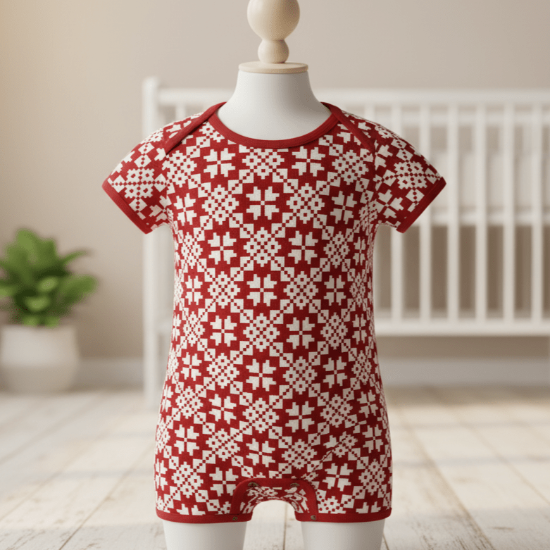 Image de tissu en maille bouclette en coton – motif d’étoiles sur fond blanc 250 g/m² – disponible chez Šarlotes audumi