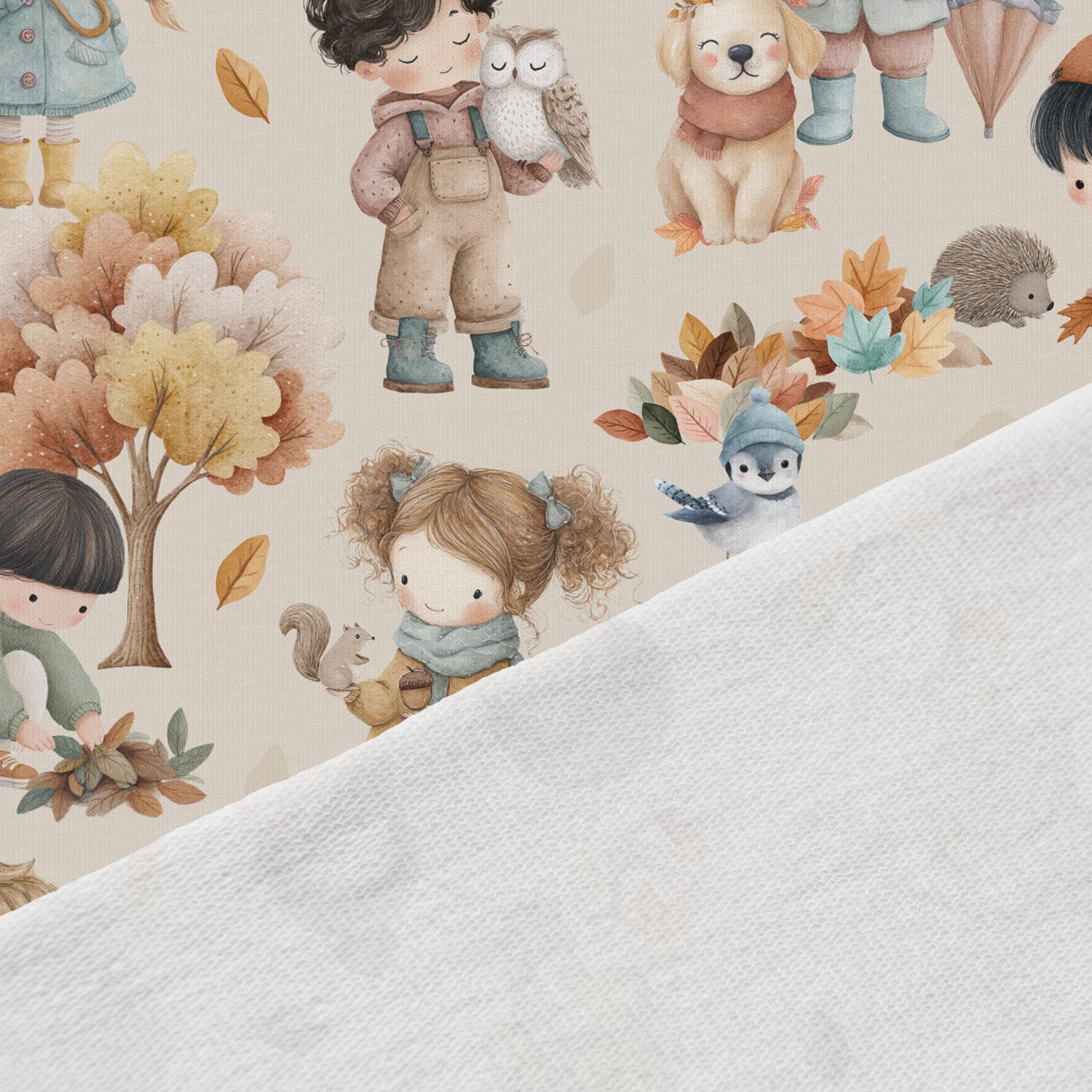 Coton en maille bouclette - enfants en automne 250 g/m²