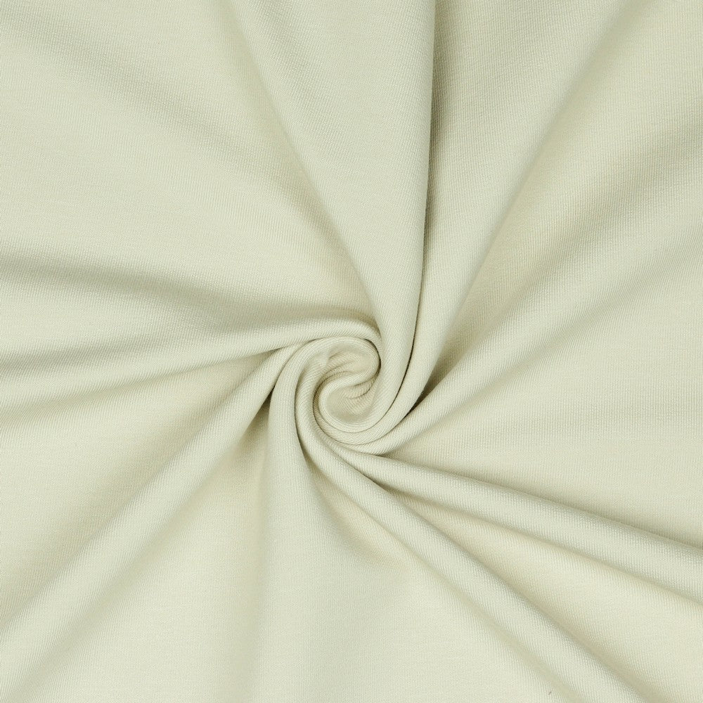 Maille bouclette en coton beige 235 g/m² (certif. GOTS)