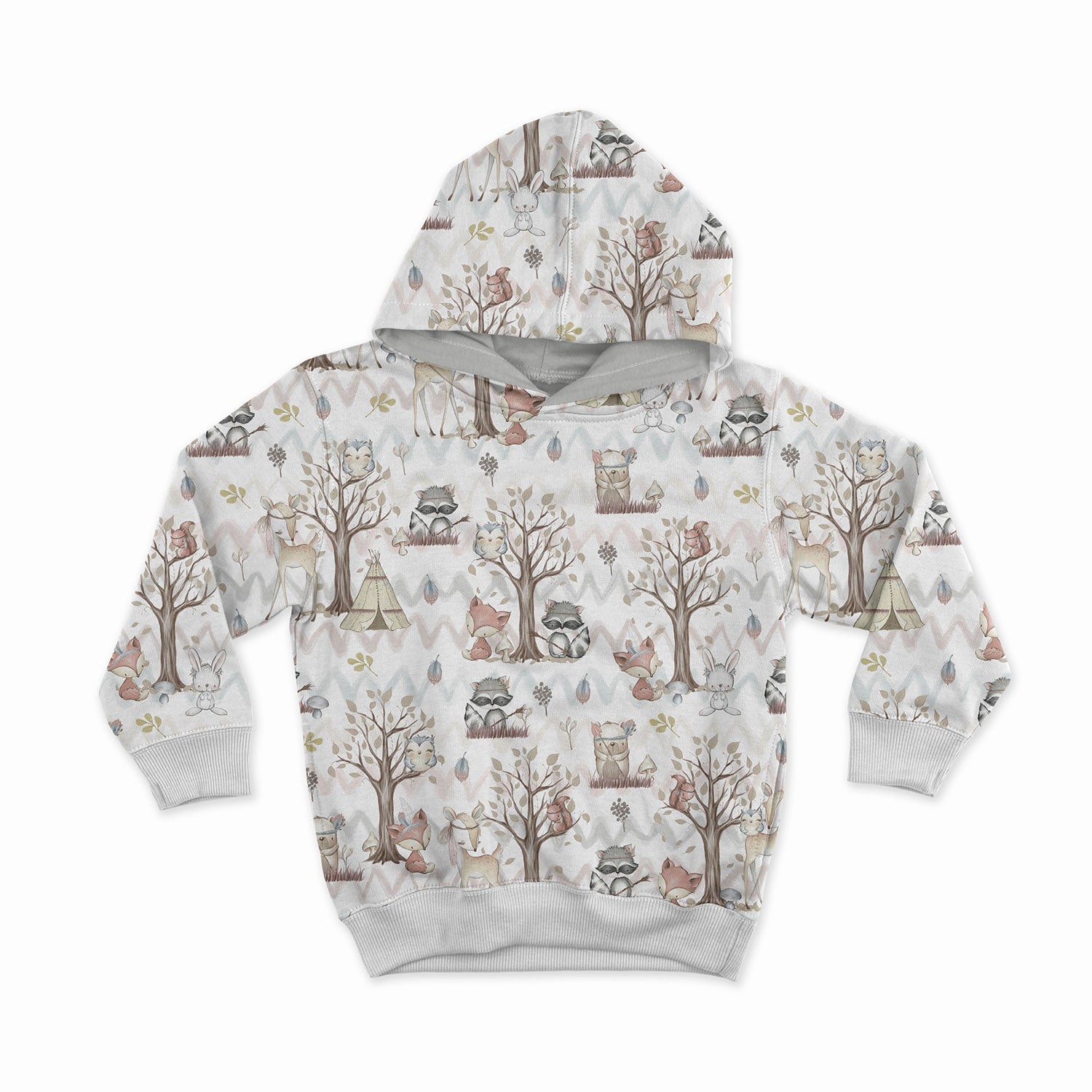 Jersey bouclette en coton - animaux bohèmes 250 g/m²