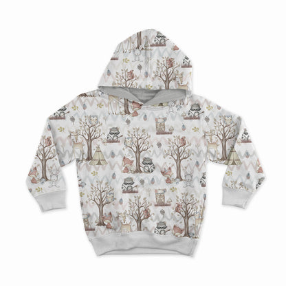 Jersey bouclette en coton - animaux bohèmes 250 g/m²