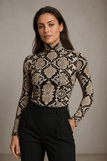 Image avec motif en maille bouclette en coton peau de serpent – disponible en ligne chez Šarlotes audumi