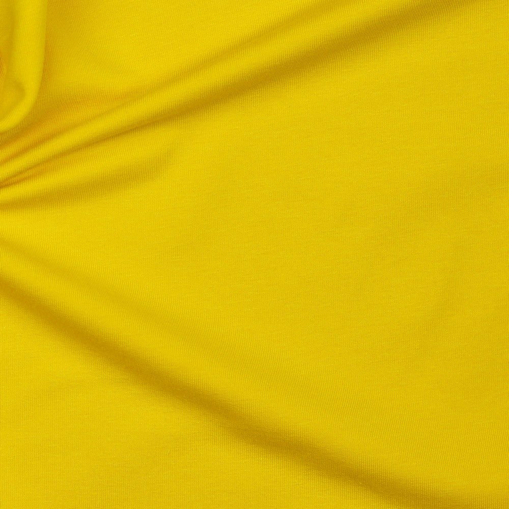 Maille bouclette en coton - jaune 235 g/m² (certif. GOTS)