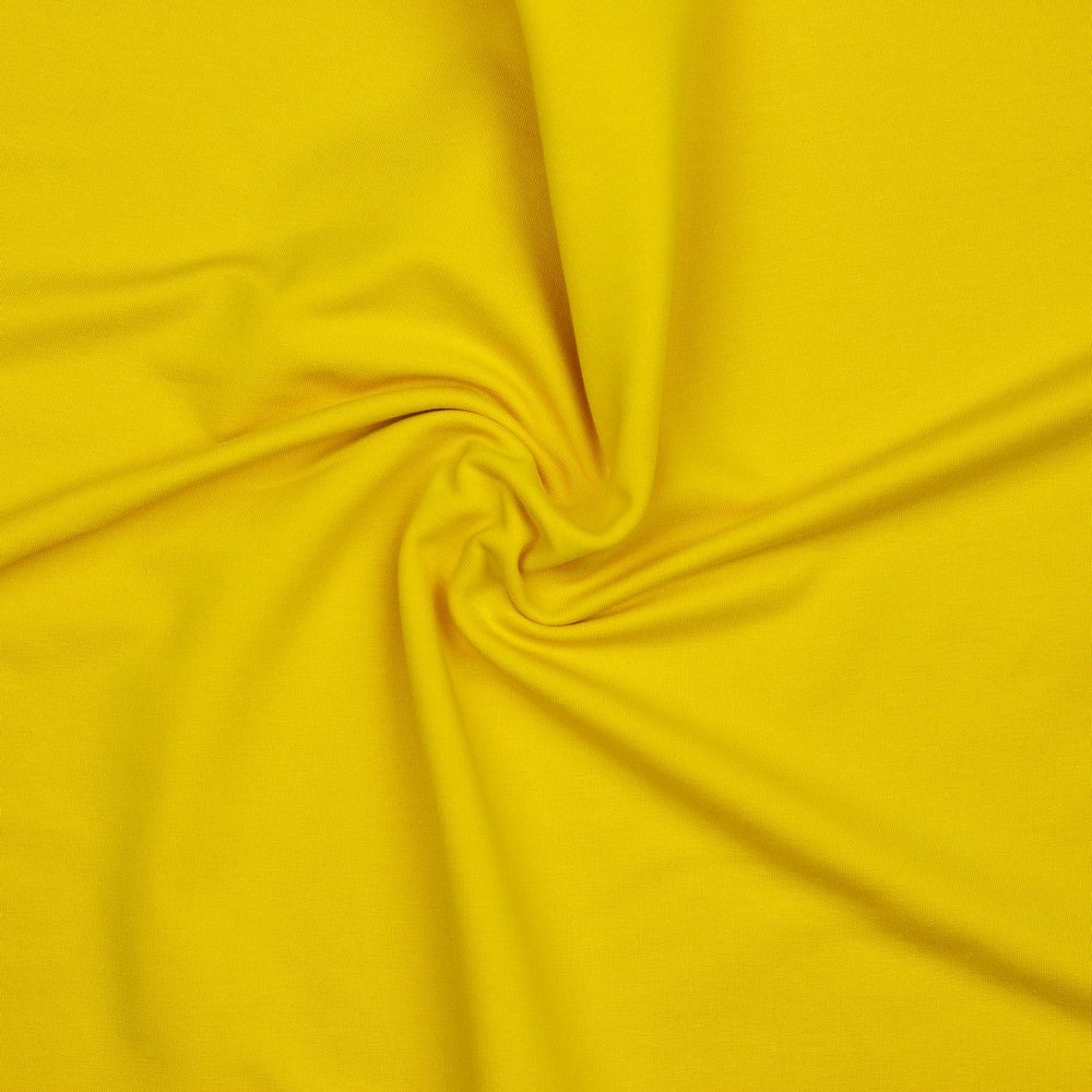 Jersey bouclette en coton - jaune 235 g/m² (certif. GOTS)
