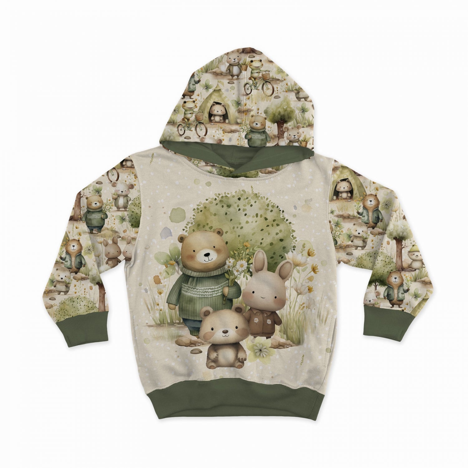 Maille bouclette en coton - petits animaux 260 g/m²