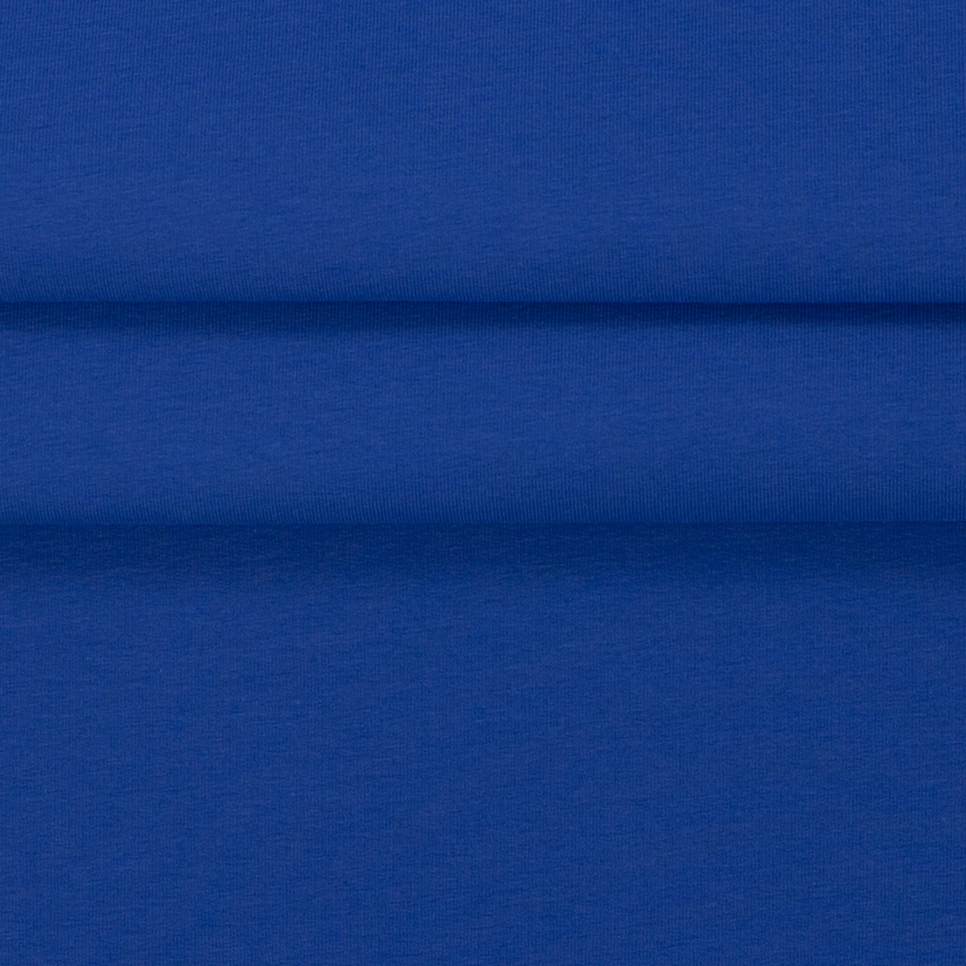 Image de maille bouclette en coton bleu cobalt 235 g/m² – disponible chez Šarlotes audumi