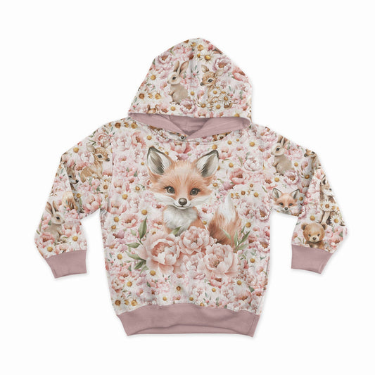 Image de tissu jersey bouclette en coton - marguerites et pivoines 250 g/m² | Design - 05 – disponible chez Šarlotes audumi